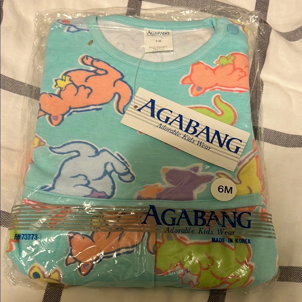 Agabang Kids Wear with Colorful Animal Print Onsie
